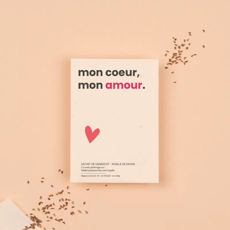 Blumensamen / 'Jungfer im Grünen' - 'Mon coeur, mon amour'