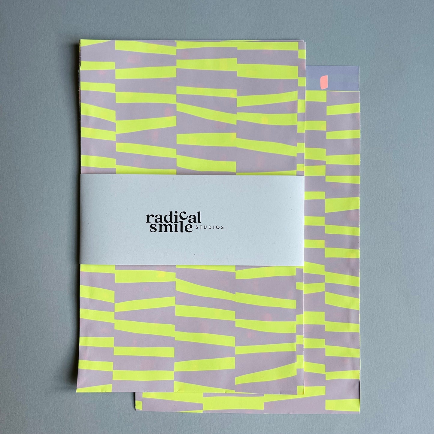 Flatbags - bold stripes, nude/gelb