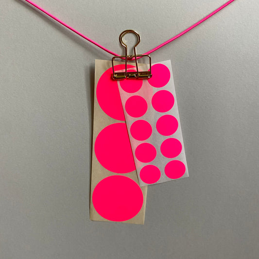 Sticker Set - Neon Punkte, diverse Farben